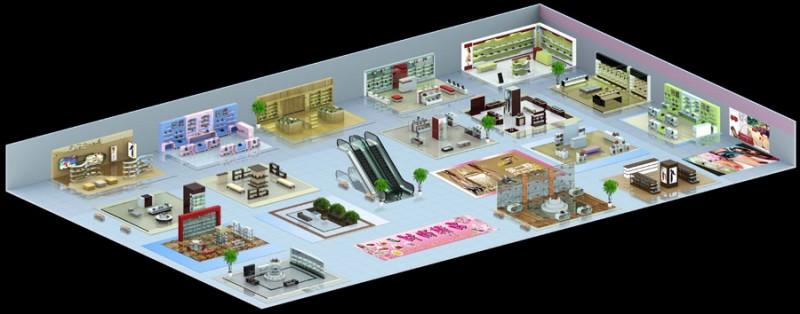 概念网独家开发3d购物商城
